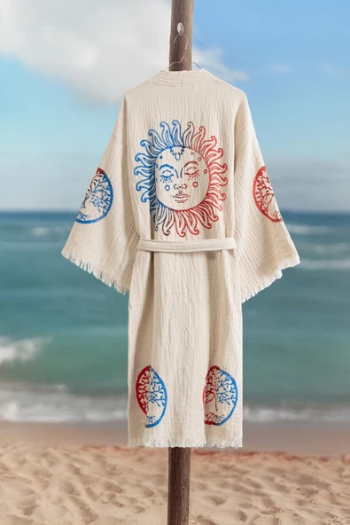 Varol Organik %100 Pamuk Kimono Yaka Sabalık Bornoz - Dualis - 1