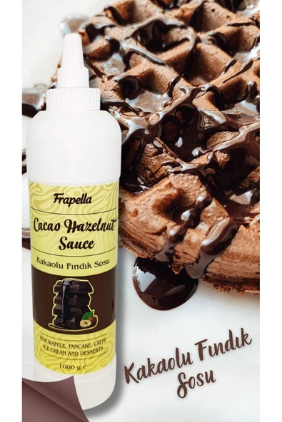 Frapella Kakaolu Fındıklı Sosu - Waffle, Pankek, Krep, Dondurma, Tatlılar için Sos 1000 Gr. - 5