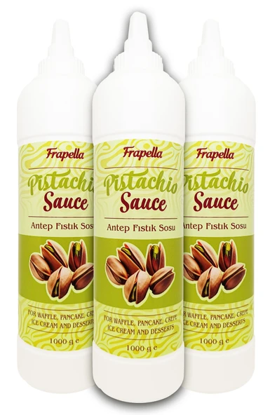 Frapella Antep Fıstıklı Sos - Waffle, Pankek, Krep, Dondurma, Tatlılar için Sos 1000 Gr. - 3