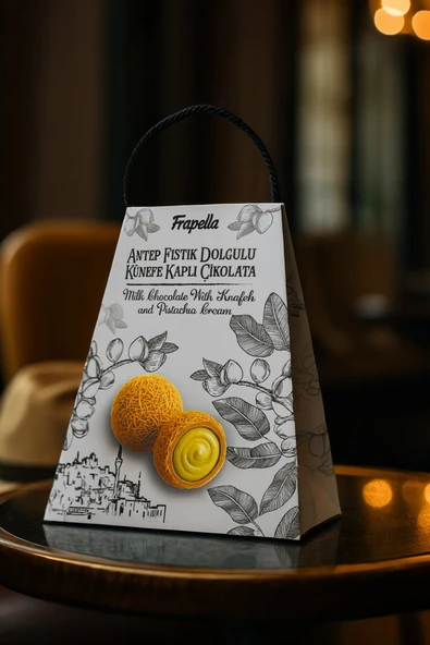 Frapella Antep Fıstık Dolgulu Künefe Kaplı Çikolata 150 Gr. - 2
