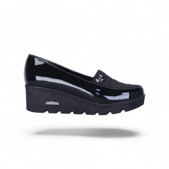 Ayakcenter Esrc-607 Siyah Kadın 7Cm Topuklu Ayakkabı - Resim 2