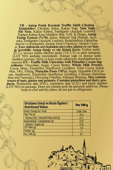 Frapella Antep Fıstık Dolgulu Sütlü Çikolatalı 150 Gr. - 3