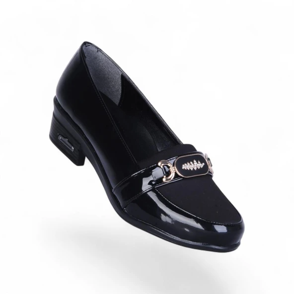 Ayakcenter Esrc-605 Siyah Kadın 3Cm Topuklu Ayakkabı ürün görseli