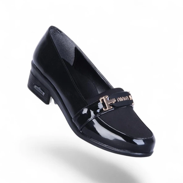 Ayakcenter Esrc-606 Siyah Kadın 3Cm Topuklu Ayakkabı ürün görseli