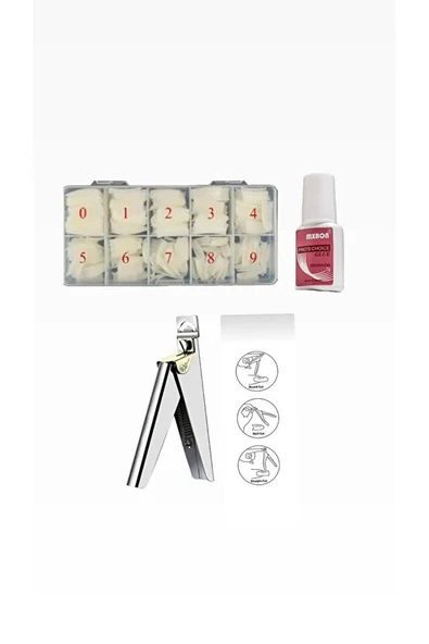 Fontenay Protez Tırnak 500'lü kemikTips -tips Makası - 2'li Set ürün görseli 1