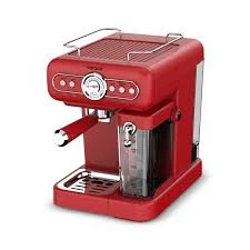 Karaca Vintage Craft Süt Hazneli Espresso, Latte ve Capuccino Makinesi Red