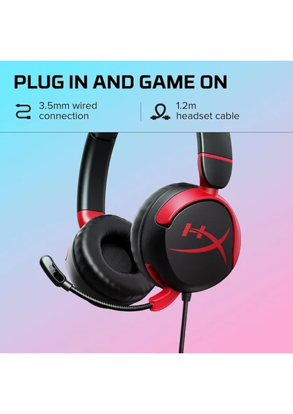 HyperX Cloud Mini 7G8F4AA Siyah Kablolu Kulak Üstü Oyuncu Kulaklığı - Resim 3