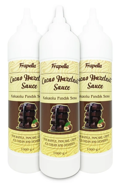 Frapella Kakaolu Fındıklı Sosu - Waffle, Pankek, Krep, Dondurma, Tatlılar için Sos 1000 Gr. - 4