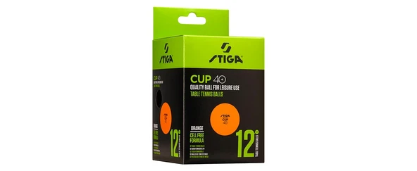 Stiga Table Tennis Ball Cup Pinpon Topu Turuncu 12li 1110-2503-12 - 1