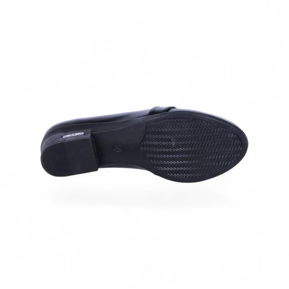 Ayakcenter Esrc-606 Siyah Kadın 3Cm Topuklu Ayakkabı - Resim 4