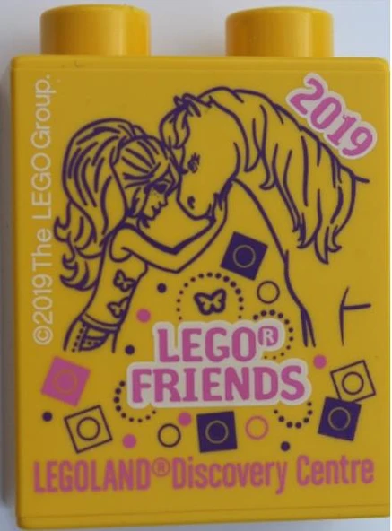 Legoland Discovery Centre 2019 Friends Pattern Duplo Brick 1x2x2 ürün görseli 1