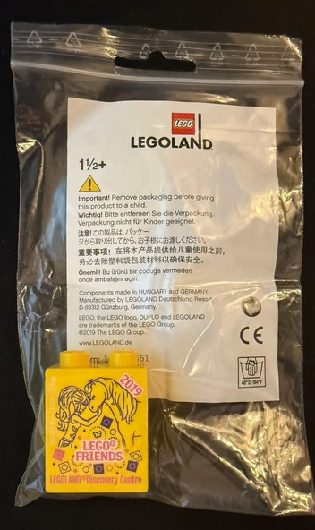 Legoland Discovery Centre 2019 Friends Pattern Duplo Brick 1x2x2 - Resim 2
