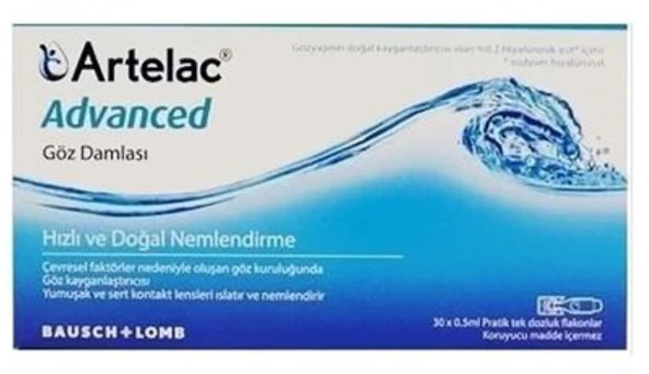 Bausch&Lomb Artelac Advanced Göz Damlası %0.2 0.5ml | 30 Flakon ürün görseli