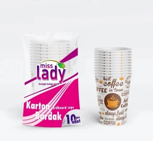 Karton Bardak 10 lu 100 Paket (1000 Adet)