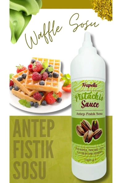 Frapella Antep Fıstıklı Sos - Waffle, Pankek, Krep, Dondurma, Tatlılar için Sos 1000 Gr. - 4