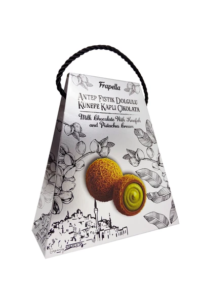 Frapella Antep Fıstık Dolgulu Künefe Kaplı Çikolata 150 Gr. - 1