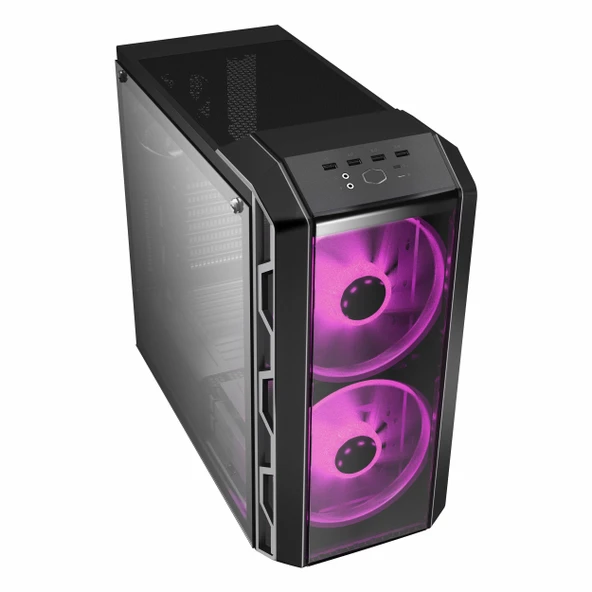 Cooler Master MasterCase H500 USB 3.2 ARGB eATX Mid Tower Siyah Kasa - Resim 4