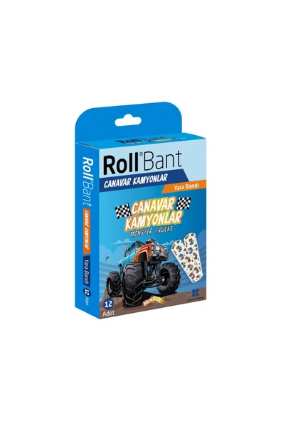 ROLL Bant Canavar Kamyonlar Yara Bandı 12 Adet - 1