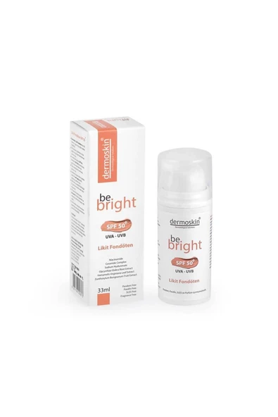 DERMOSKİN Be Bright SPF50+ Likit Fondöten 33ml LIGHT - 1
