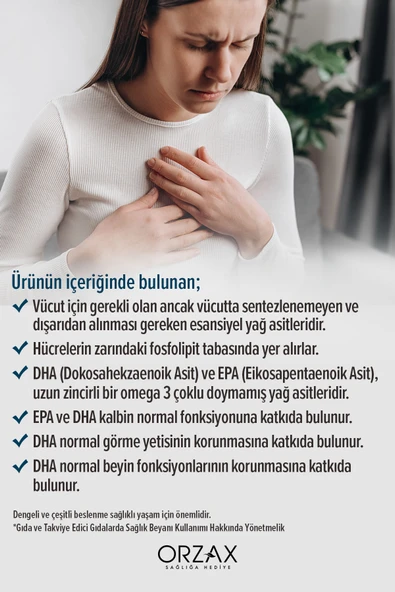 OCEAN Orzax 500mg Saf Balık Yağı Limon Aromalı Blister 60 Kapsül - 4