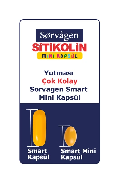 SORVAGEN Mini Kapsül Sitikolin, Dha Omega 3 Ve B12 - 60 Kapsül - 4