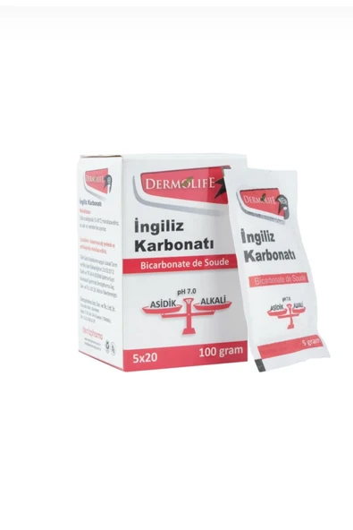 DENİZPHARMA Dermolife İngiliz Karbonatı Tekli Ambalaj 5 g x 20 Adet 100 g - 1