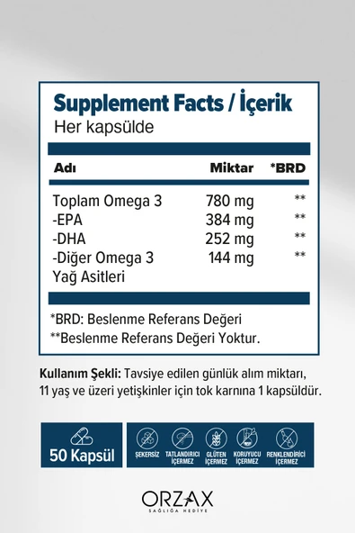 OCEAN Omega 3 Balık Yağı 1200 MG 50 Kapsül - 2