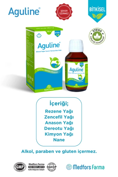 AGULİNE Gaz Giderici Bitkisel Şurup 100 ml - 4