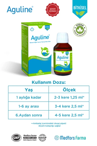 AGULİNE Gaz Giderici Bitkisel Şurup 100 ml - 5