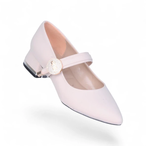 Scarletta S11 Saten 3Cm Kadın Topuklu Ayakkabı - 5