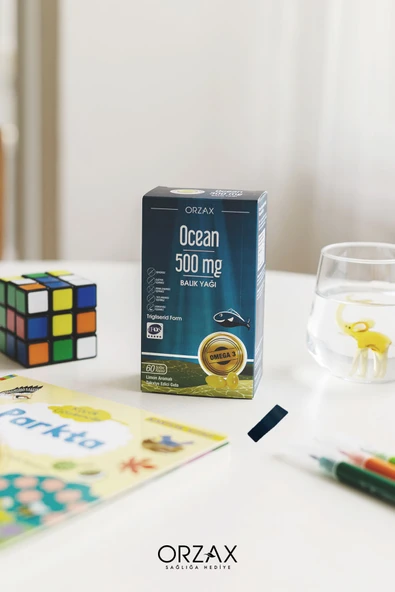 OCEAN Orzax 500mg Saf Balık Yağı Limon Aromalı Blister 60 Kapsül - 5