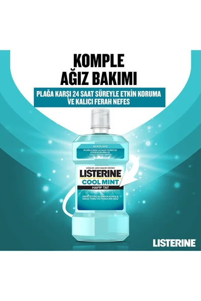 LİSTERİNE Cool Mint Hafif Tat Alkolsüz Ağiz Bakim Suyu 250 ml - 3