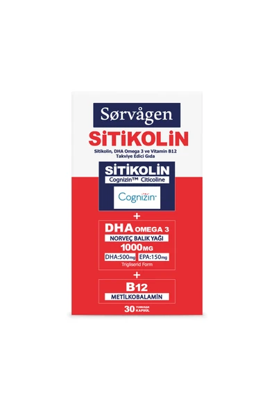 SORVAGEN 30 Kapsül ( Sitikolin Dha Omega 3 Ve B12 içeren Takviye Edici Gıda ) - 2