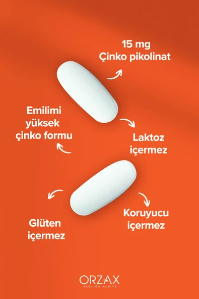 ORZAX Ocean Picozinc Çinko Pikolinat 30 Tablet - 3
