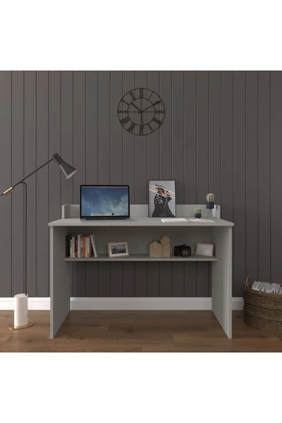 Bilgisayar Ofis Yemek Ders Çalışma Masası ÇM-01  Kül Gri - Resim 2