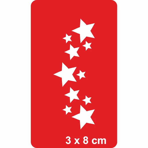 Kayan Yıldızlar Tattoo Geçici Dövme Şablonları Kına Kalıpları ürün görseli 1