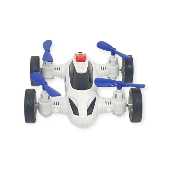 Sürtmeli Drone Araba Hareketli Pervane - Beyaz - Resim 3