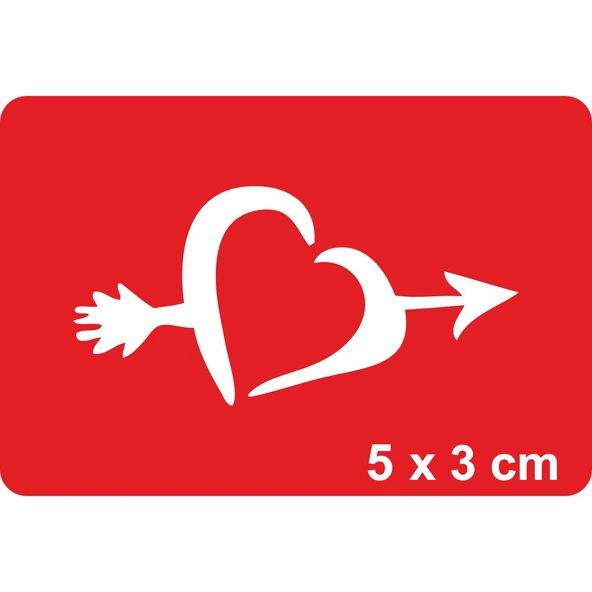 Kalp ve Ok  Tattoo Geçici Dövme Şablonları Kına Kalıpları ürün görseli 1