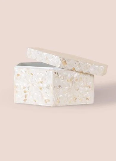 The Mia Sedef Altıgen Kutu 28x24x14 cm TLC0075 - 2