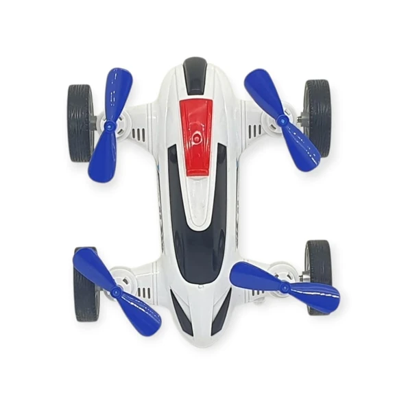 Sürtmeli Drone Araba Hareketli Pervane - Beyaz - Resim 2