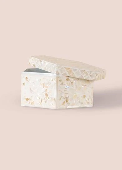 The Mia Sedef Altıgen Kutu 24x21x12 cm TLC0076 - 2