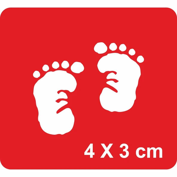 Bebek Ayak İzi Tattoo Geçici Dövme Şablonları Kına Kalıpları ürün görseli 1