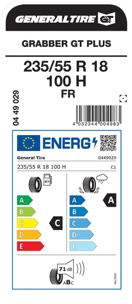 GENERAL 235/55R18 100H FR GRABBER GT+ 2025 YAZ LASTİĞİ - Resim 2
