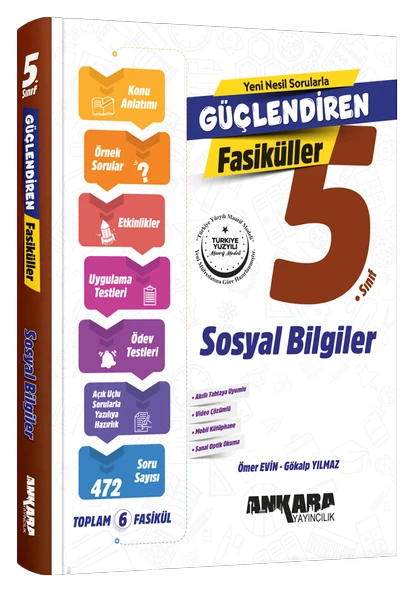 ANKARA YAYINCILIK  5.SINIF GÜÇLENDİREN SOSYAL BİLGİLER FASİKÜL SET ürün görseli 1
