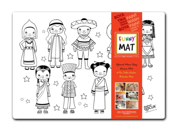 Funny Mat - Dünya Çocukları - 33,5x48cm ürün görseli