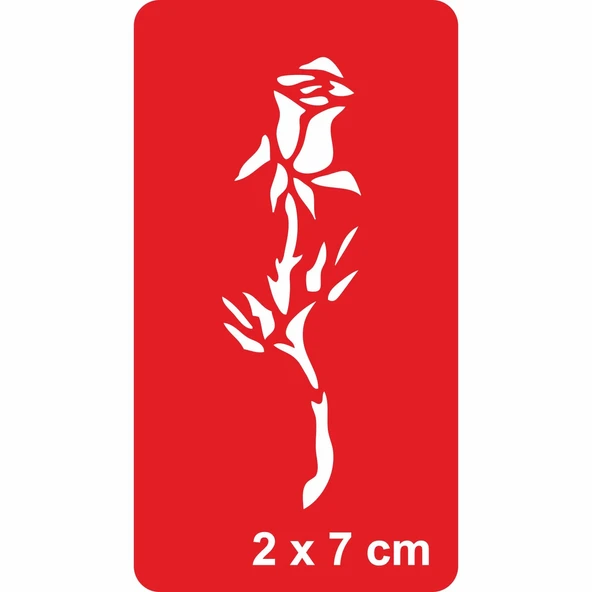 Gonca Gül Tattoo Geçici Dövme Şablonları Kına Kalıpları ürün görseli 1