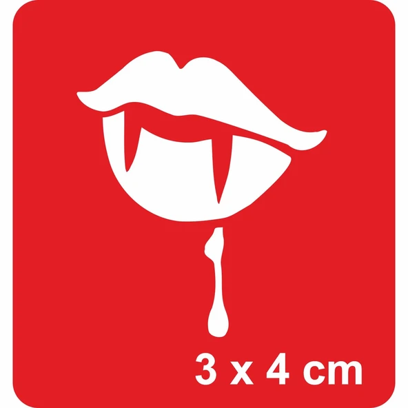 Vampir Dudak  Tattoo Geçici Dövme Şablonları Kına Kalıpları ürün görseli 1