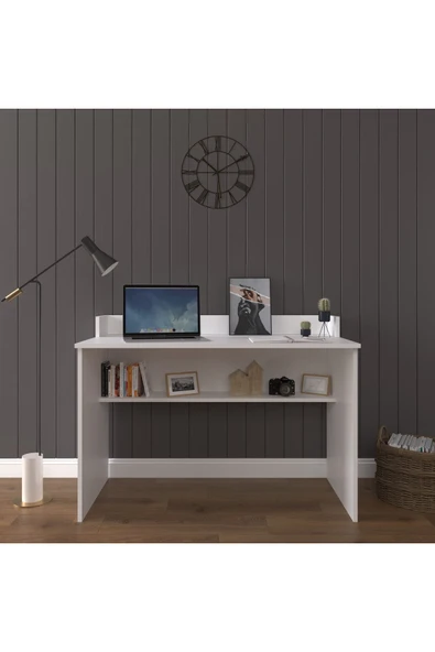 Bilgisayar Ofis Yemek Ders Çalışma Masası ÇM-01  Beyaz - Resim 2