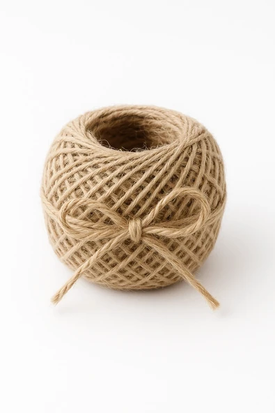 Sarılmış İnce Jüt İp 10 Metre Hasır İpi, Bağlama İpi , Çuval İpi, Kırnap İpi, Jüt Ip 10 Metre Çeyiz İpi ürün görseli