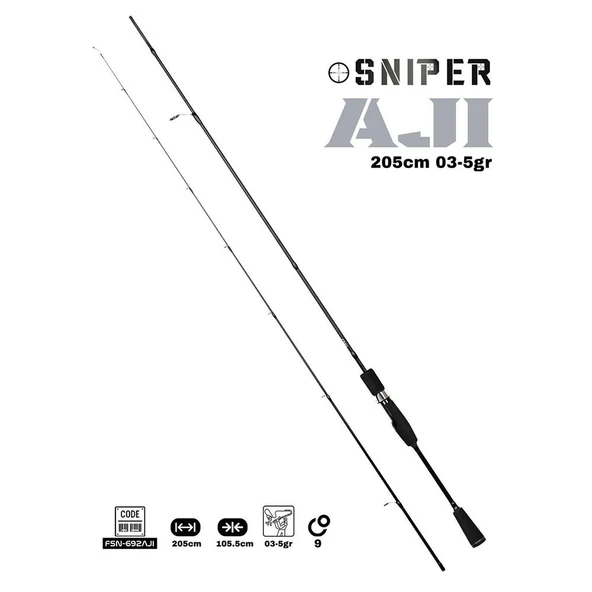 Fujin Sniper 205cm 03-5gr Aji LRF Kamış ürün görseli